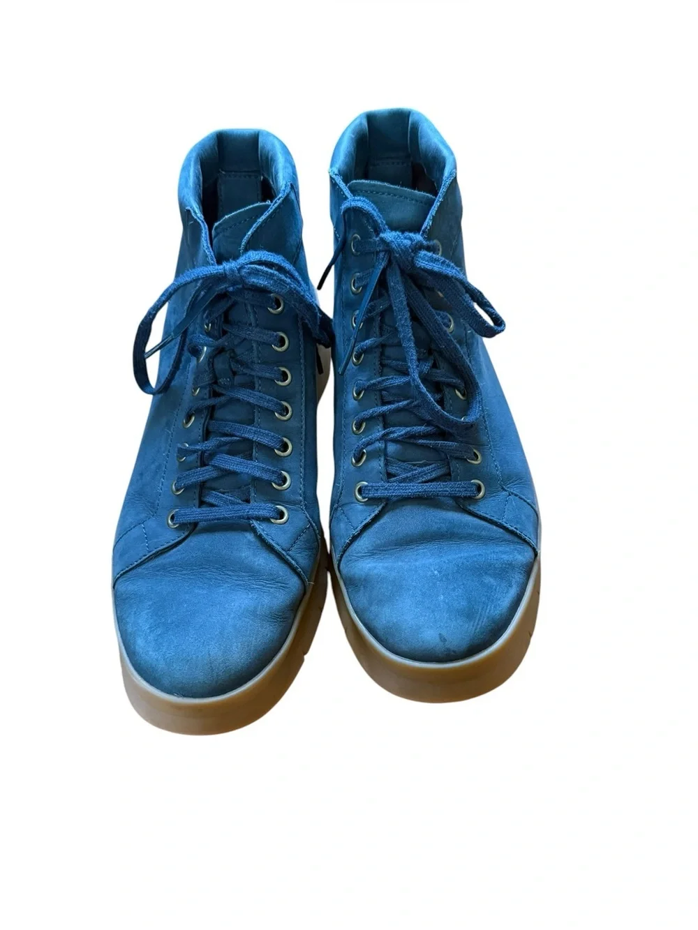Cole Haan Blue Suede Pinch Utility Chukka Boots